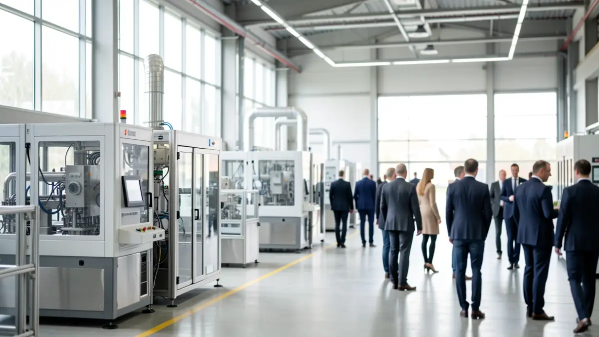 Imagen genérica de una planta industrial moderna con maquinaria de alta tecnología.