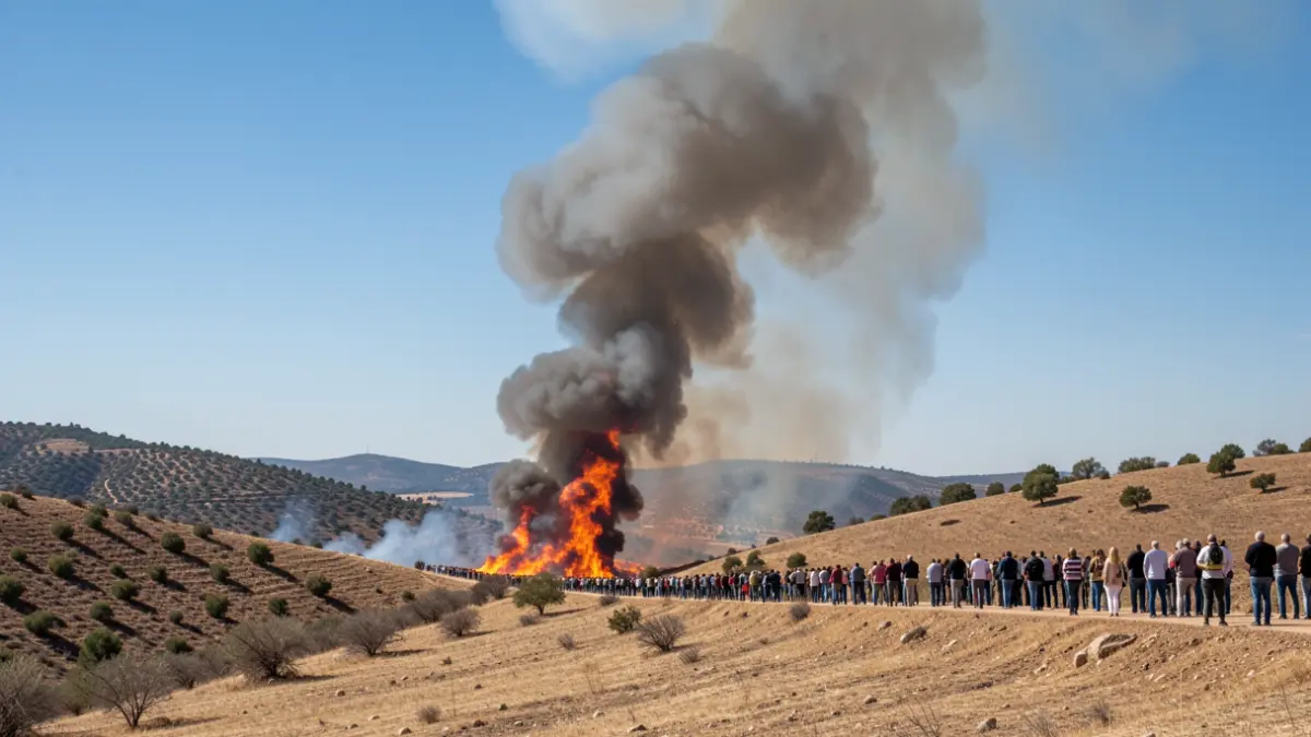 Generic image of a wildfire in Andalucía.