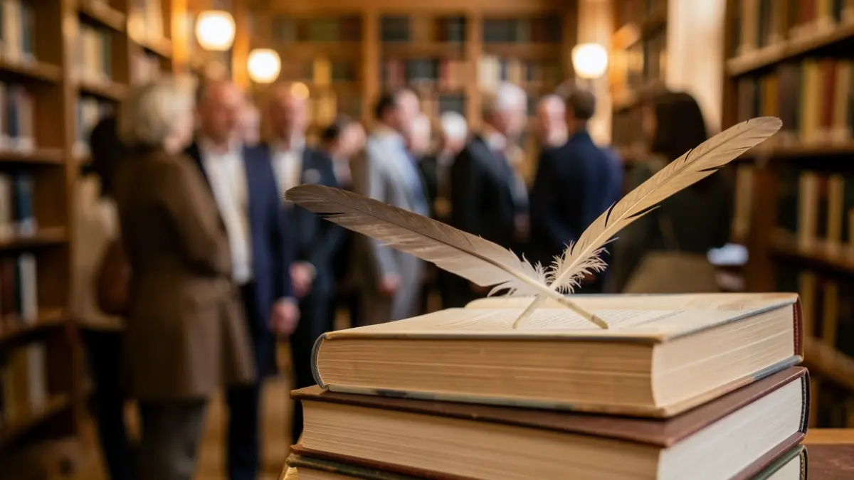 Generic image of books and a quill pen.