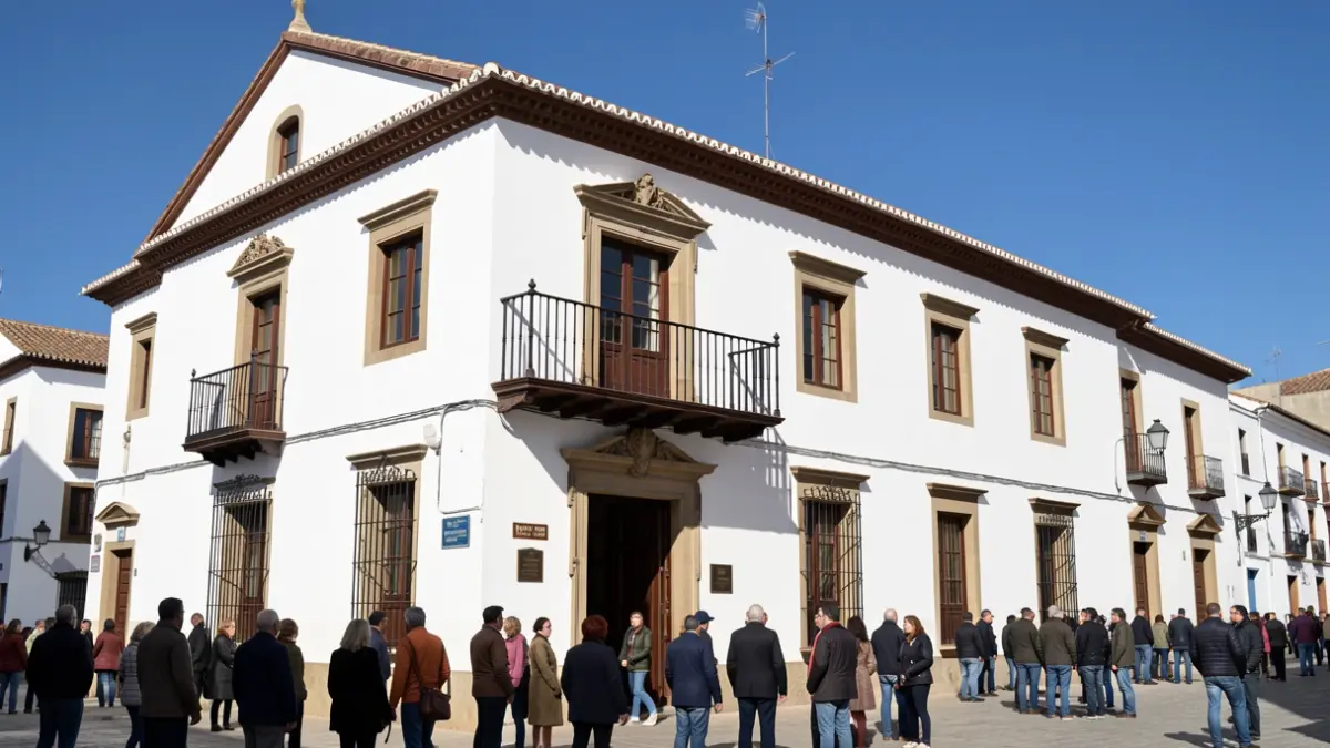 Facade of the Dos Torres Town Hall.