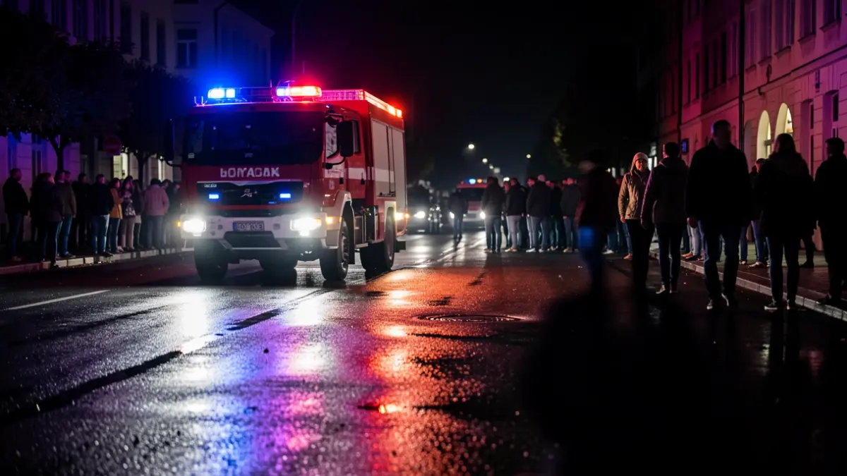 Imagen genérica de luces de emergencia en un entorno nocturno.
