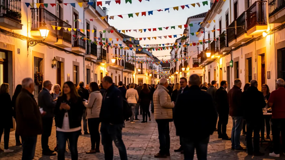Ambiente festivo en una plaza de Cádiz durante un evento solidario.