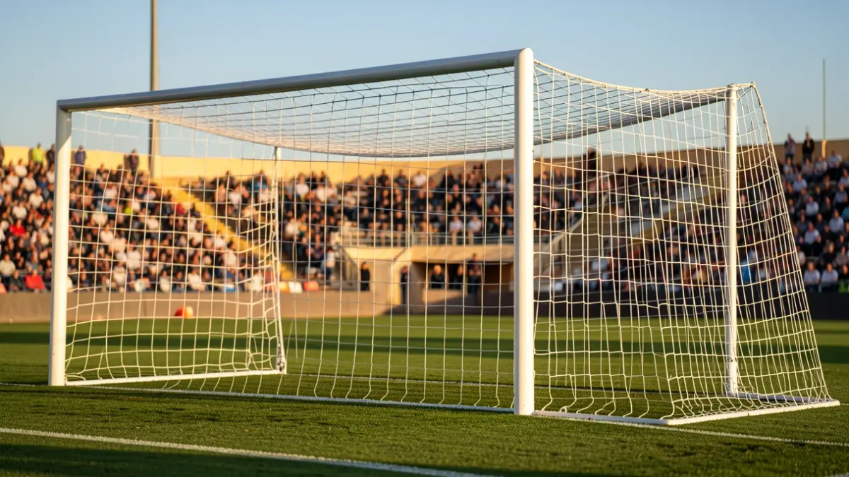 Imagen genérica de un campo de fútbol en Andalucía al atardecer.