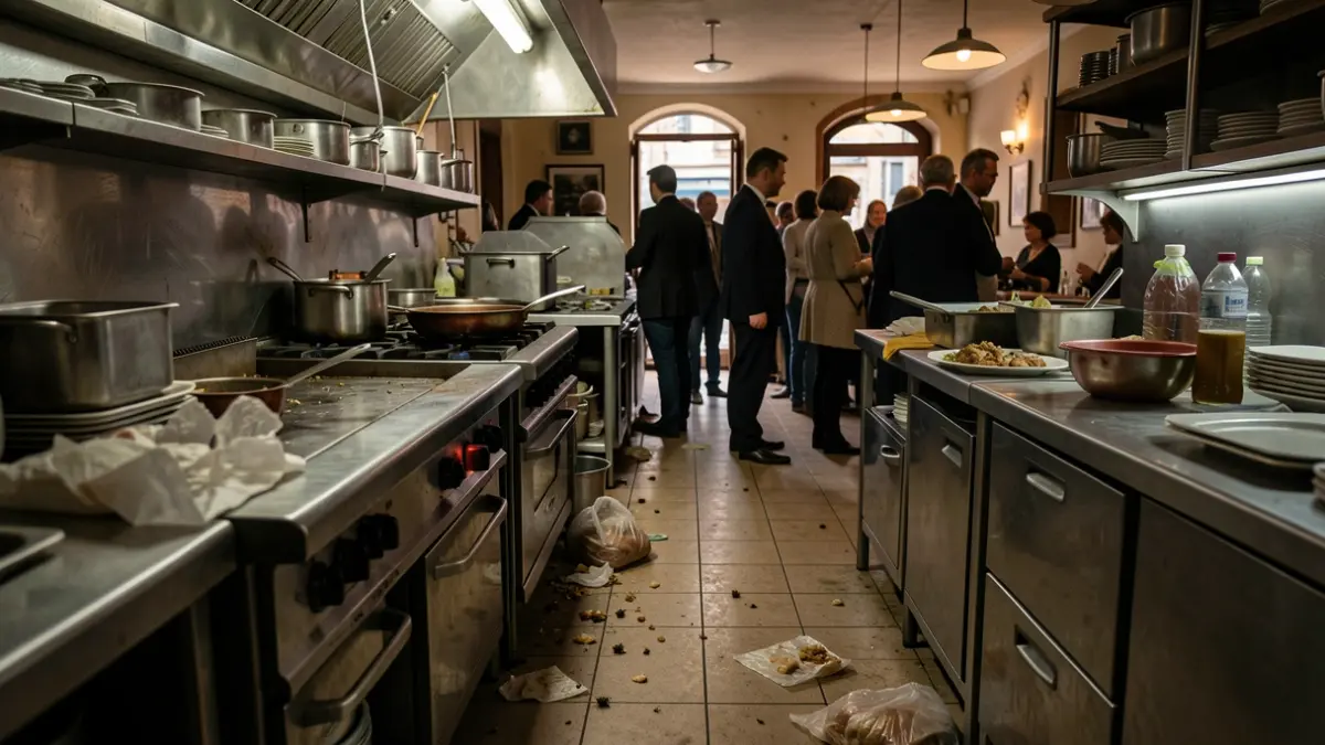 Image of a restaurant with hygiene deficiencies in Cordoba.