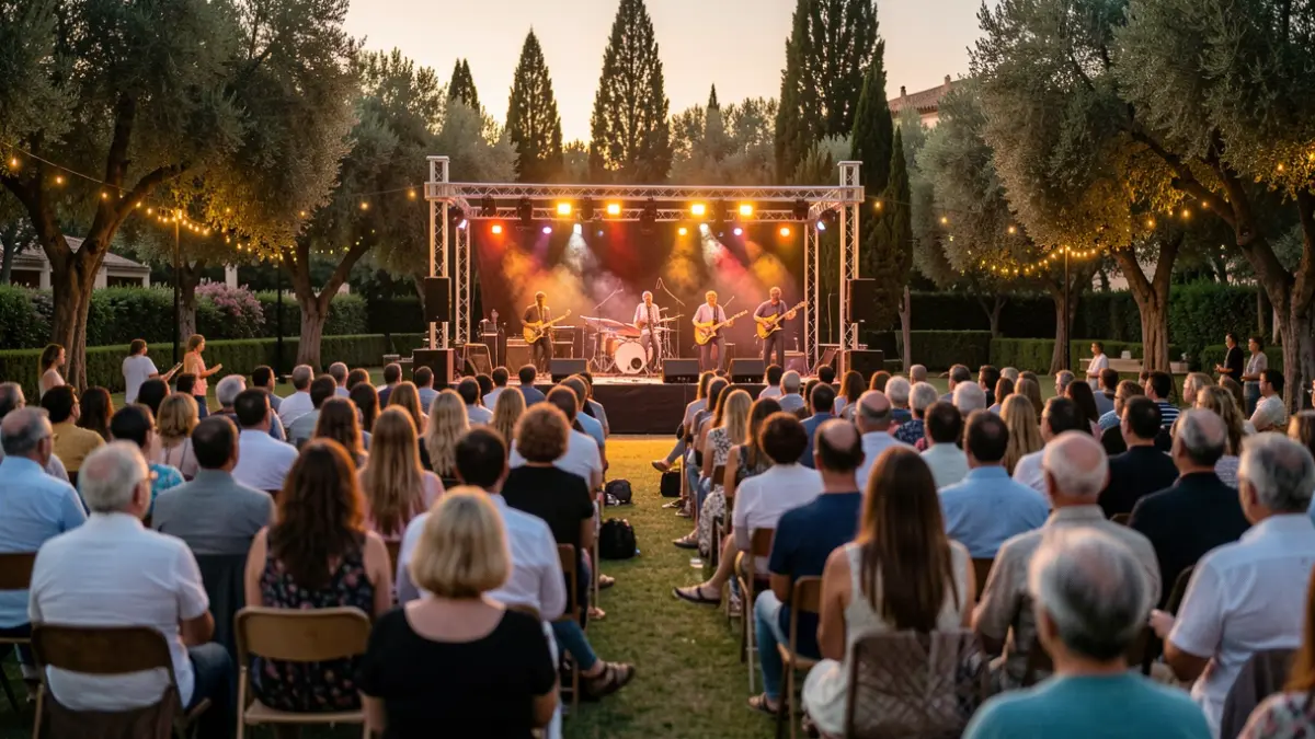 Generic image of an outdoor concert in Andalusia.