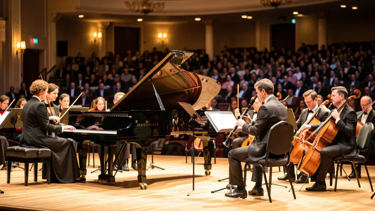 Orchestra of the University of Almería performing at the Maestro Padilla Municipal Auditorium.