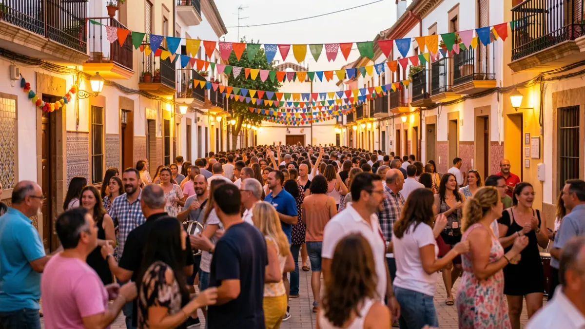 Imagen genérica de una verbena popular en Andalucía con ambiente festivo.