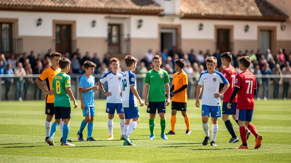 Imagen genérica de jóvenes futbolistas en un campo de Andalucía.