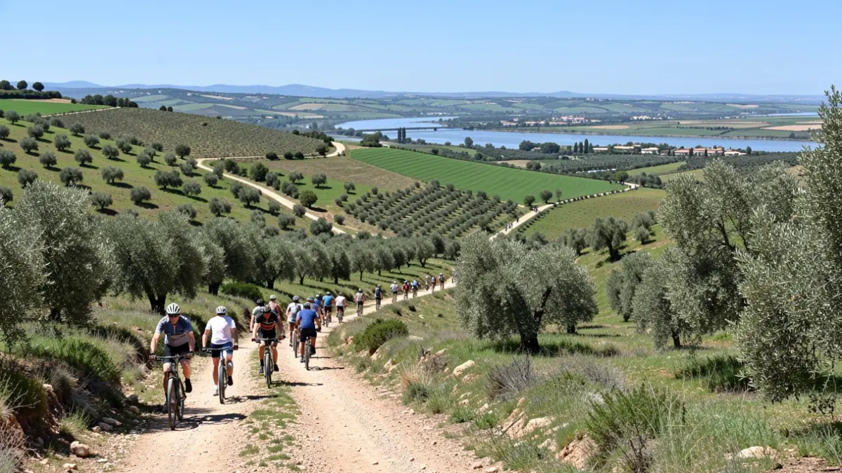Ruta de bicicleta de montaña en la comarca de la Vega del Guadalquivir, Córdoba.