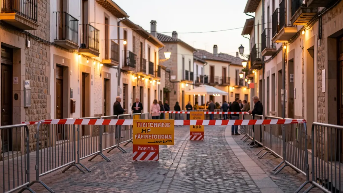 Generic image of a Spanish street closed to traffic for a cultural event.