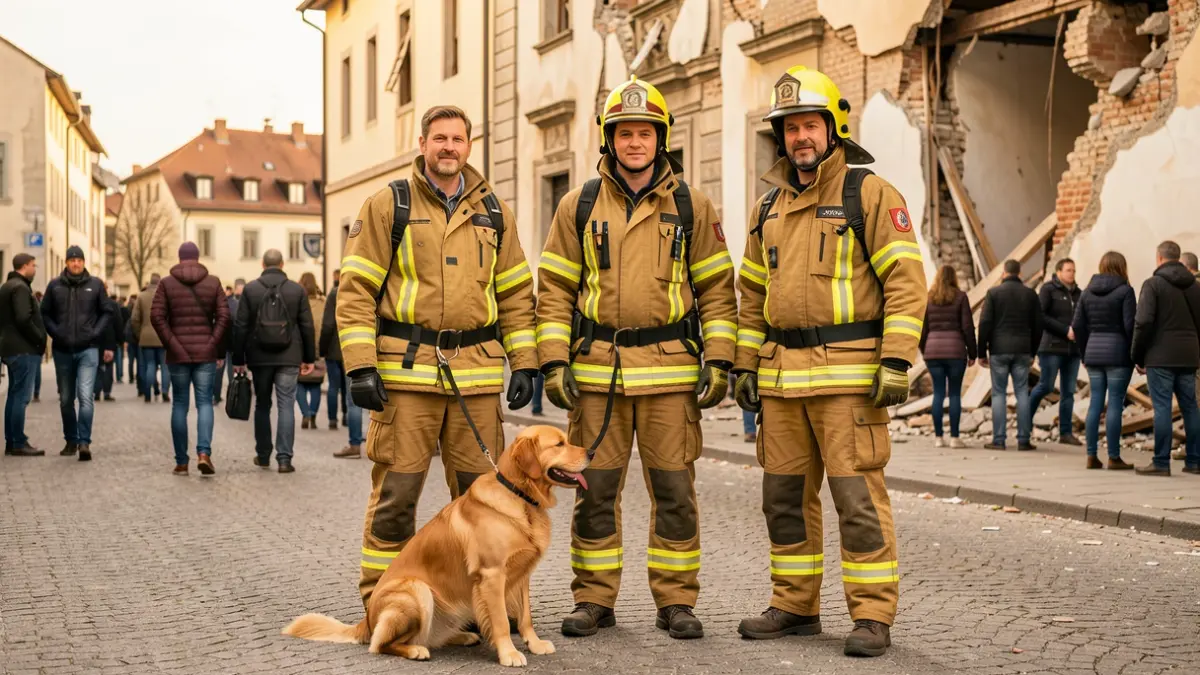 Cordoban firefighters who participated in rescue efforts in Venezuela.