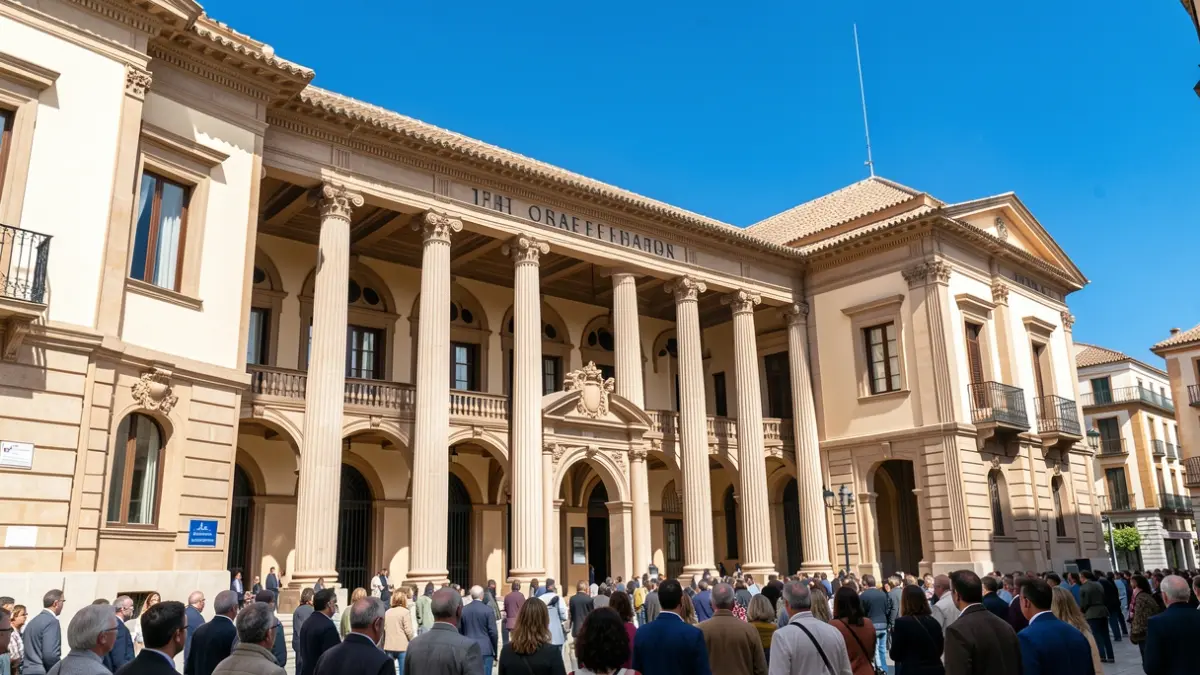 Generic facade of an Andalusian institutional building.