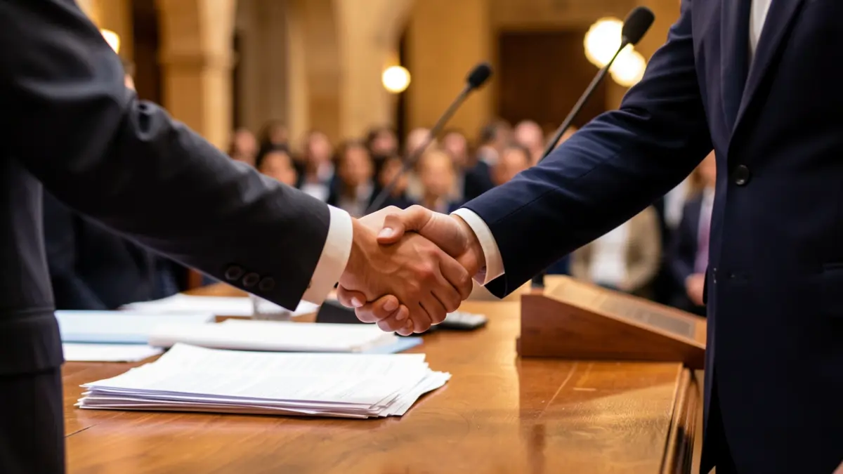 Generic image of an institutional agreement in Andalusia.