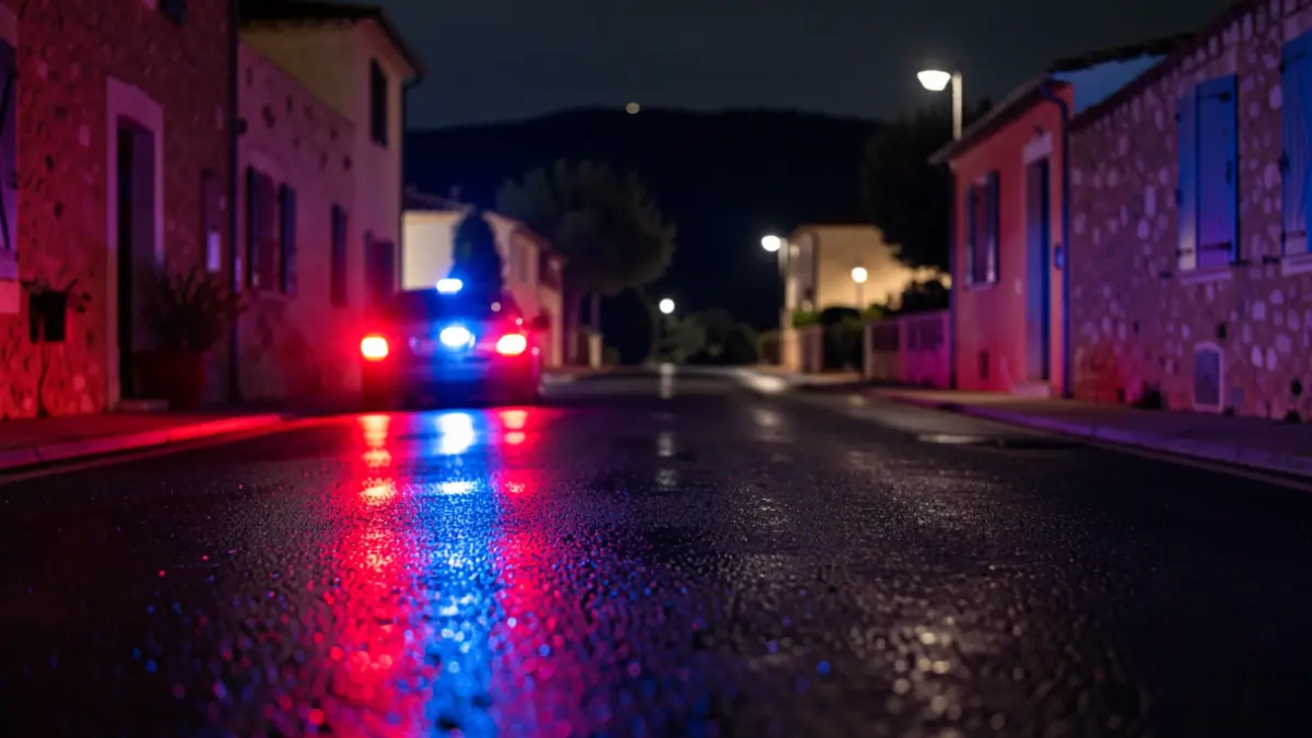 Imagen genérica de luces de emergencia reflejadas en el asfalto.