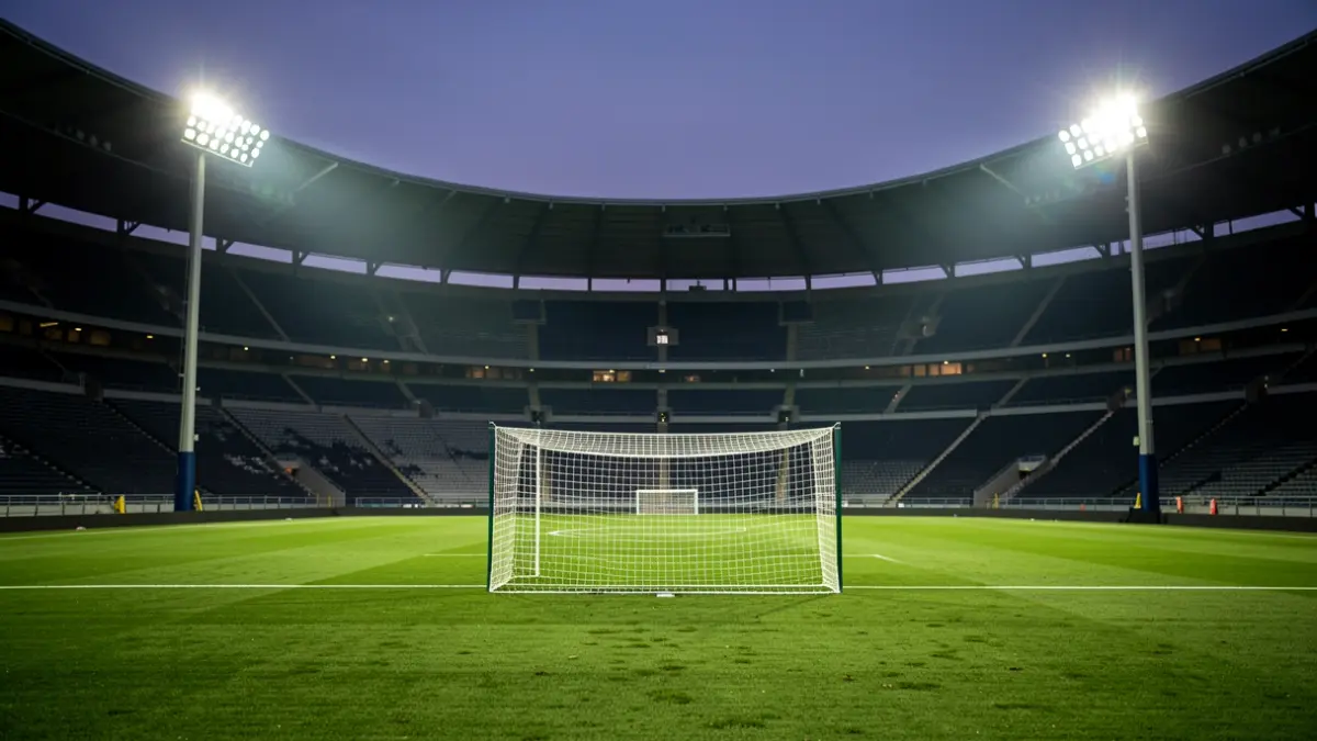 Generic image of a football stadium at dusk.