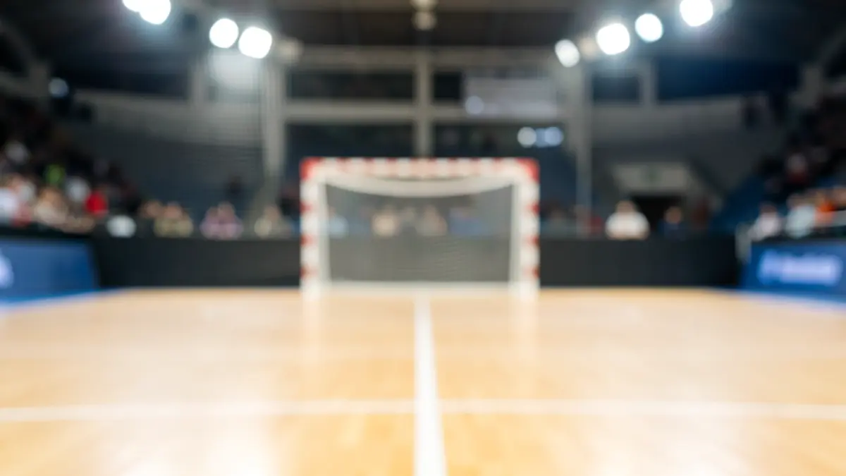 Generic image of an empty handball court.