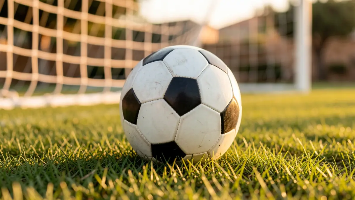 Generic image of a soccer ball on the grass.