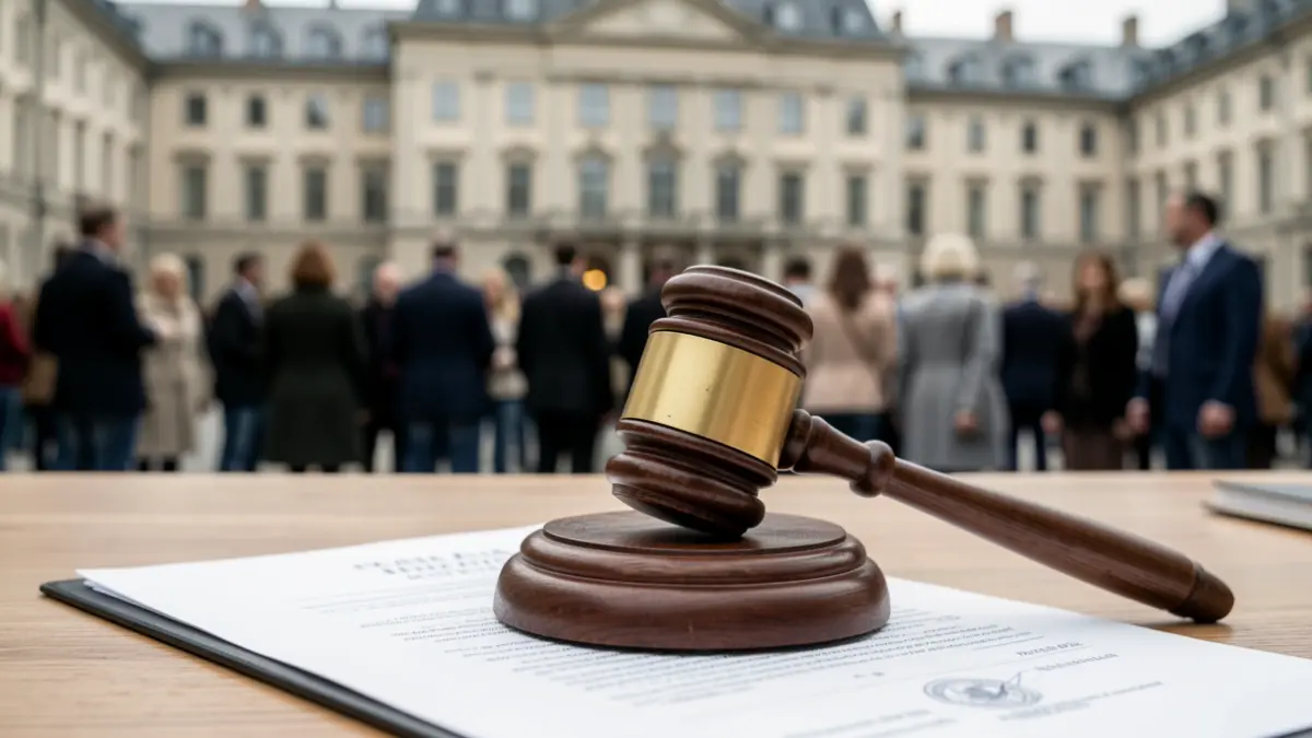 Generic image of a judge's gavel on legal documents.