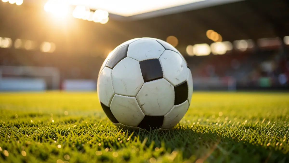 Imagen genérica de un balón de fútbol sobre el césped.