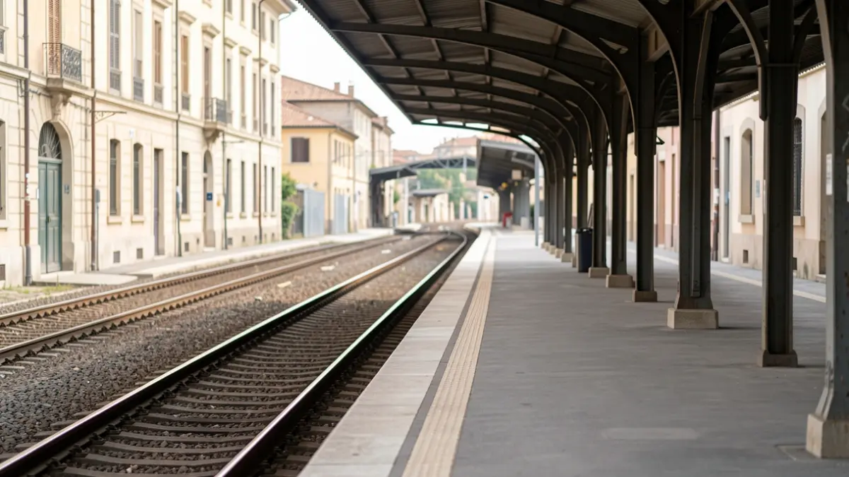 Imagen genérica de una estación de tren con vías ferroviarias.