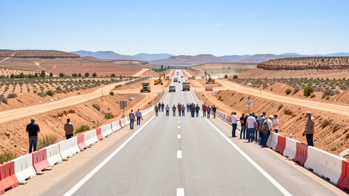 Generic image of a highway under construction in Andalusia.