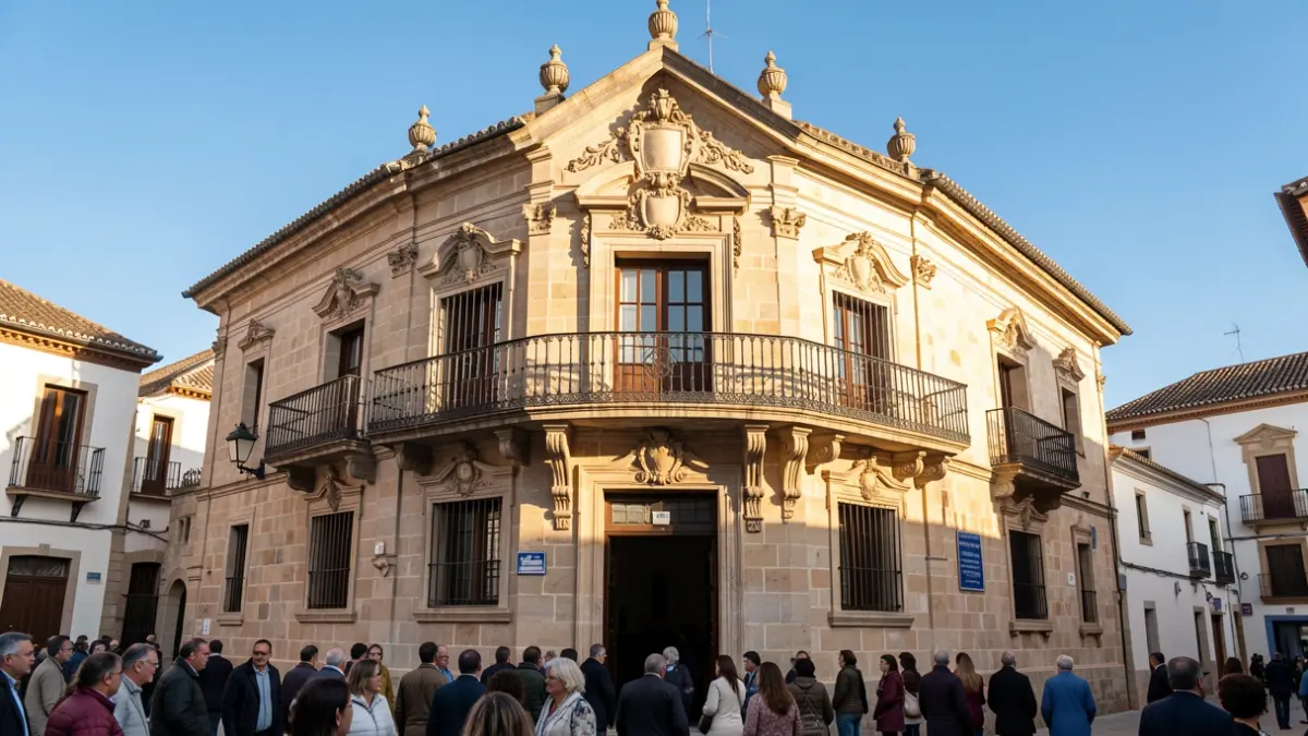 Facade of the El Ejido Town Hall on a sunny day.