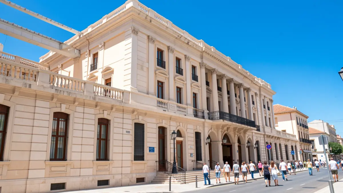 Facade of the University Hospital of Jerez.
