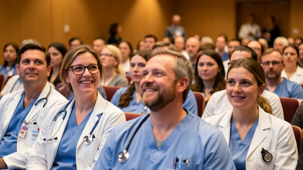 Generic image of healthcare professionals during a welcome session.