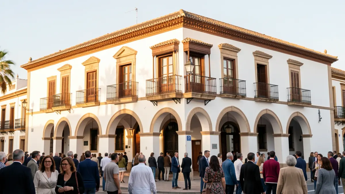 Facade of the Casa de Iberoamérica in Cádiz.