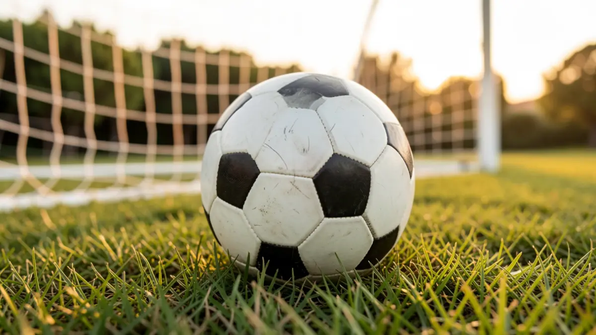 Generic image of a soccer ball on a stadium pitch.