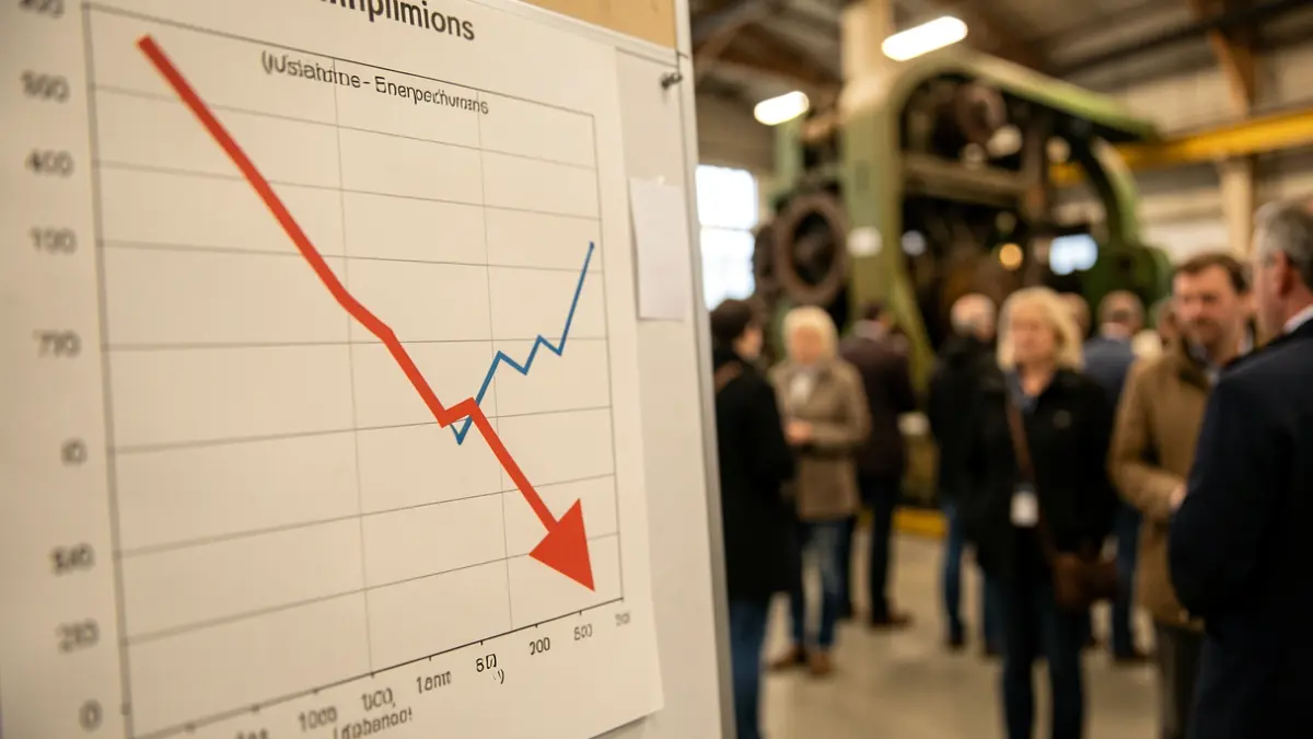 Generic unemployment graph in Spain showing a downward trend.