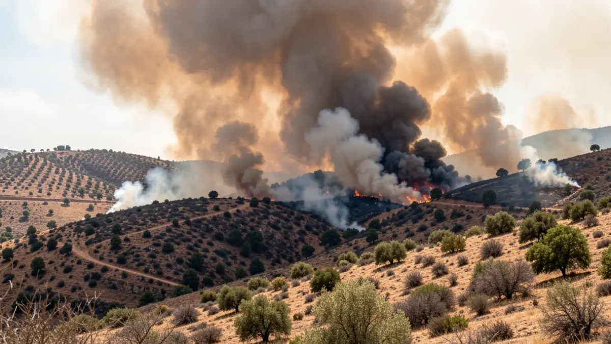 Generic image of a wildfire in Andalusia.
