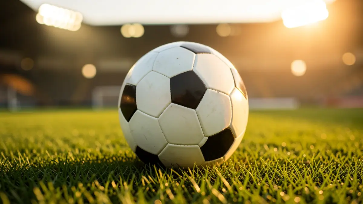 Imagen genérica de un balón de fútbol sobre el césped de un estadio.