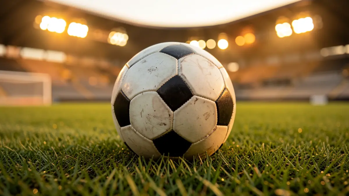 Imagen genérica de un balón de fútbol sobre el césped de un estadio.