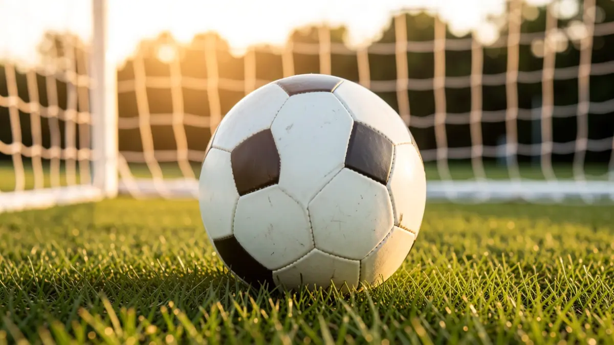 Generic image of a soccer ball on a stadium pitch.
