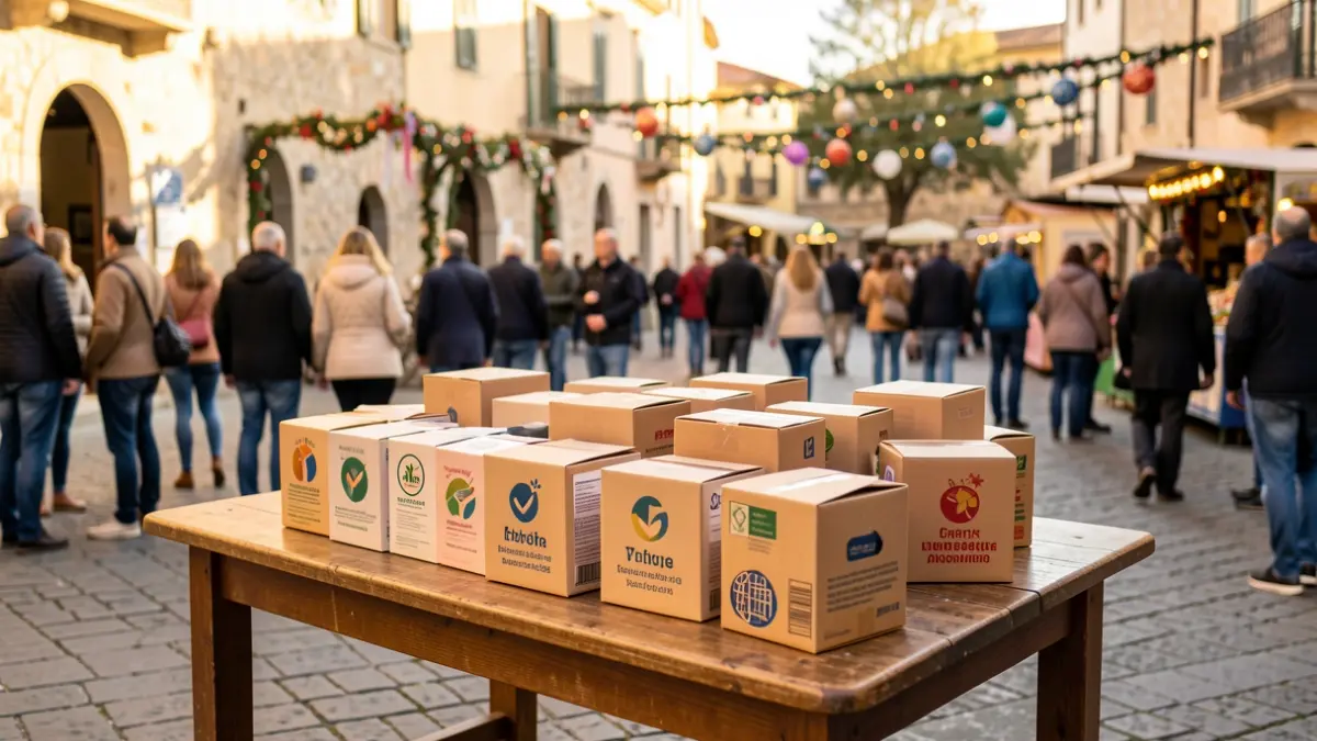 Generic image of charity donation boxes in an urban setting.
