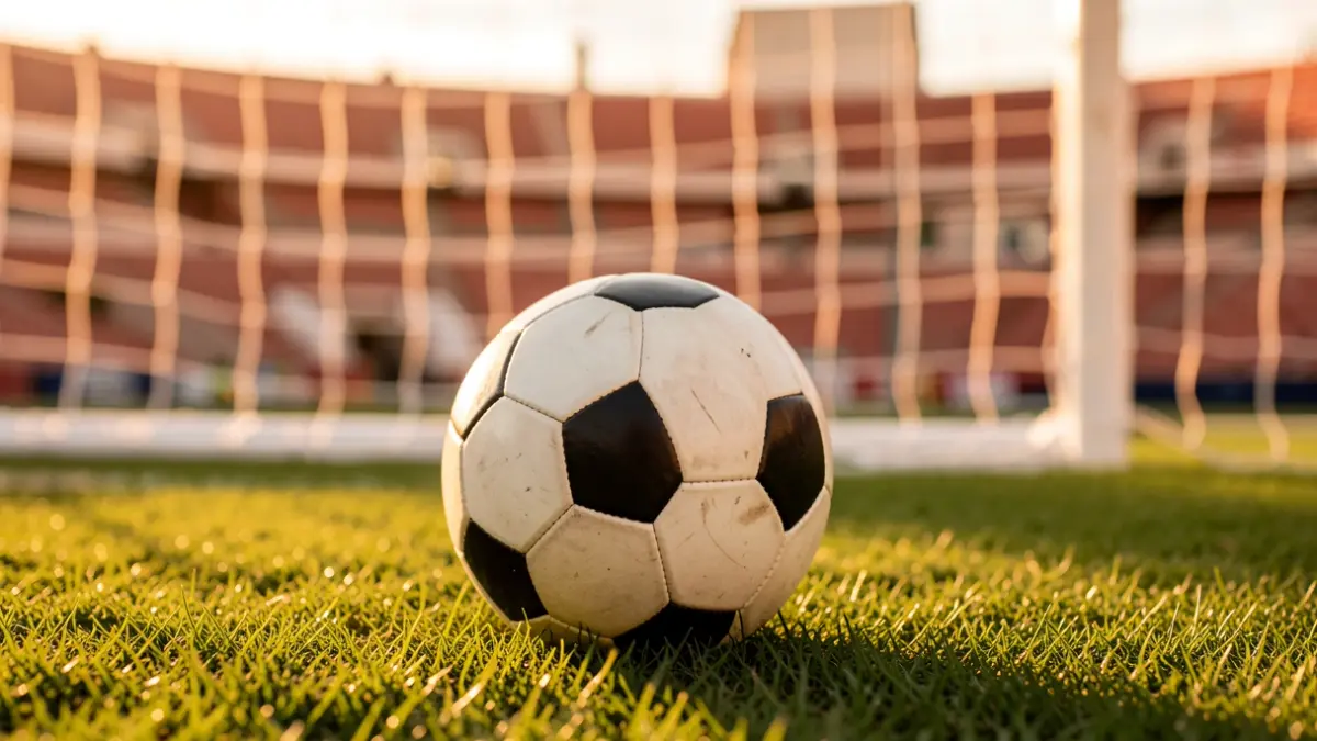 Imagen genérica de un balón de fútbol sobre el césped de un estadio.