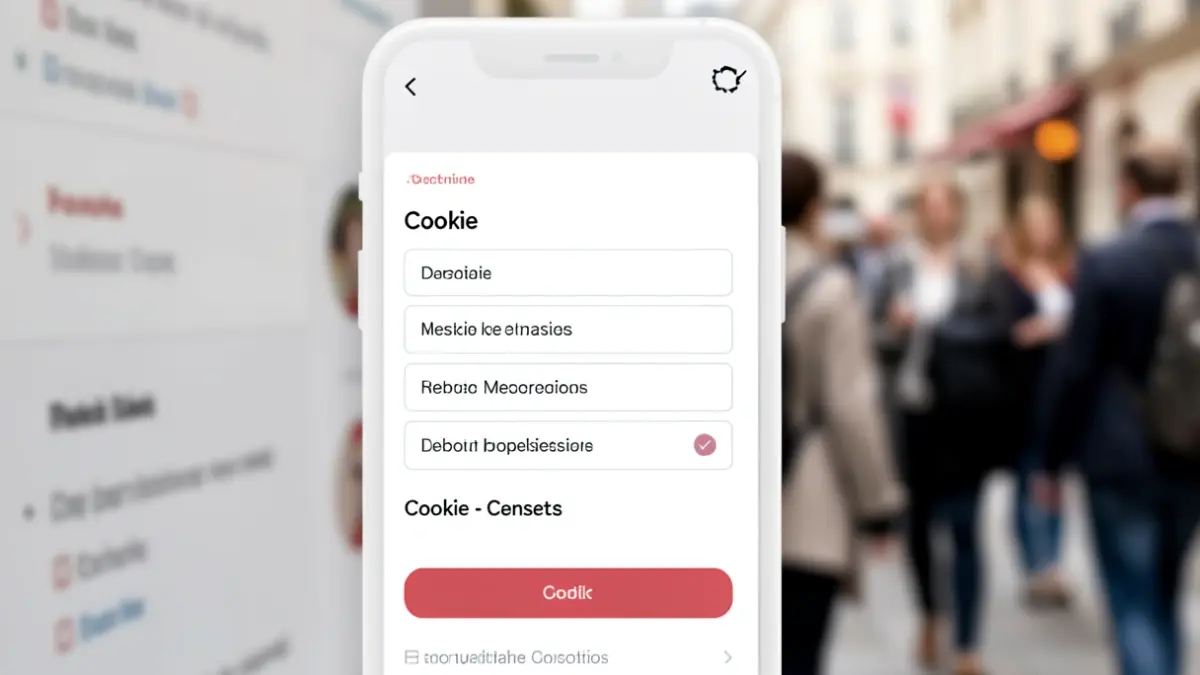 Cookie consent options on a digital interface.