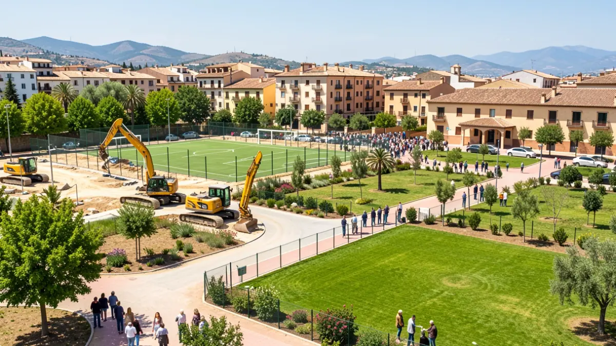 Plot of land in Granada designated for sports facilities and a senior center.