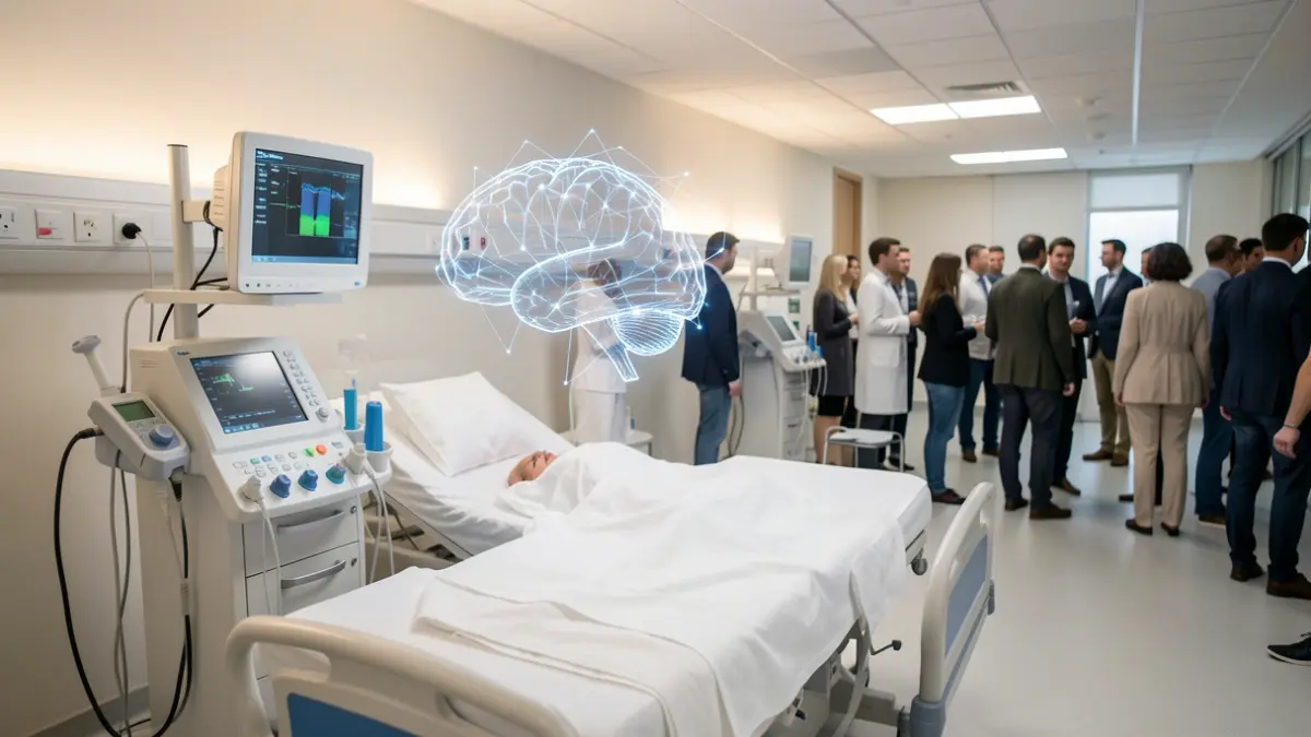 Imagen genérica de equipamiento médico en una sala de hospital.