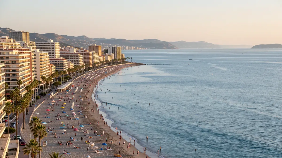 Generic image of the Málaga coast with hotels and beaches.