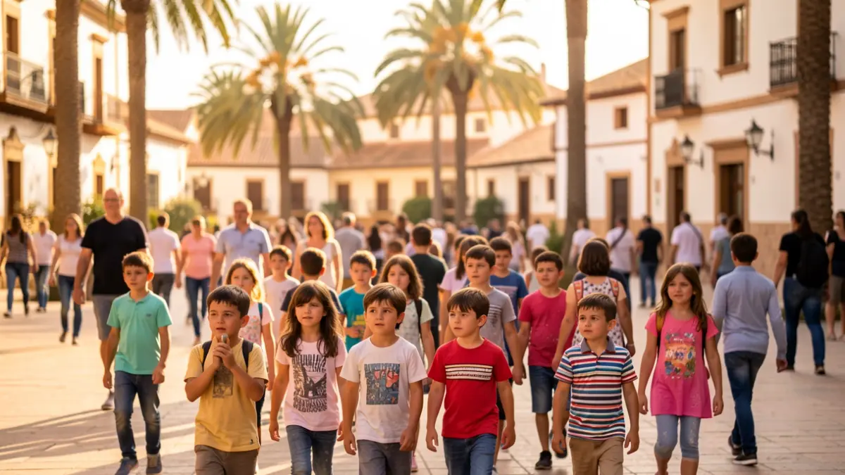 Arrival of minors participating in a solidarity hosting program in Andalusia.