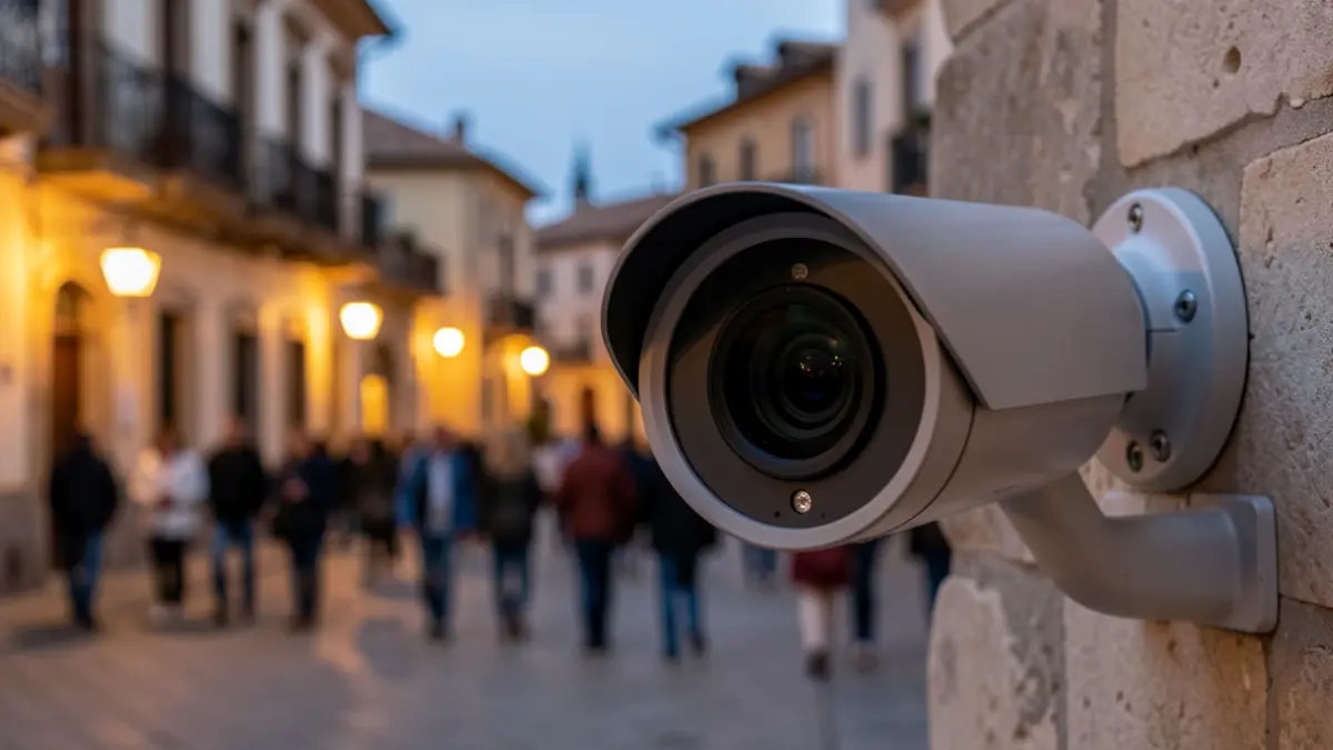 Smart video surveillance camera in Huércal-Overa.