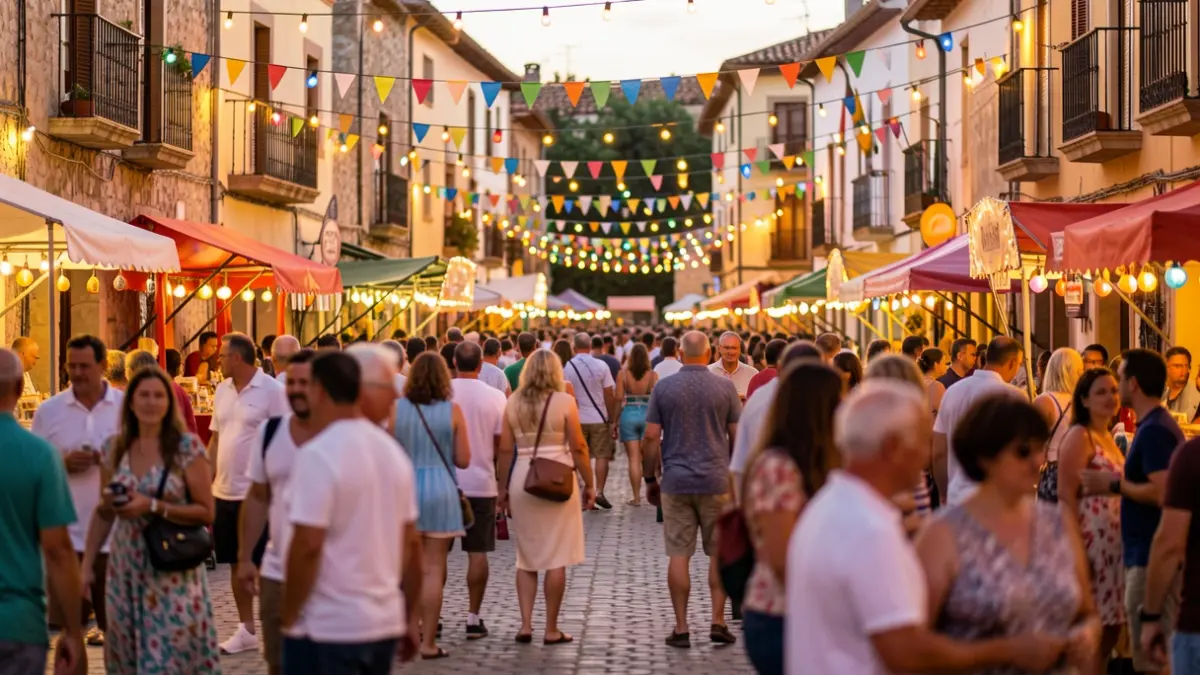 Imagen genérica de una fiesta de verano en un pueblo andaluz con ambiente festivo.