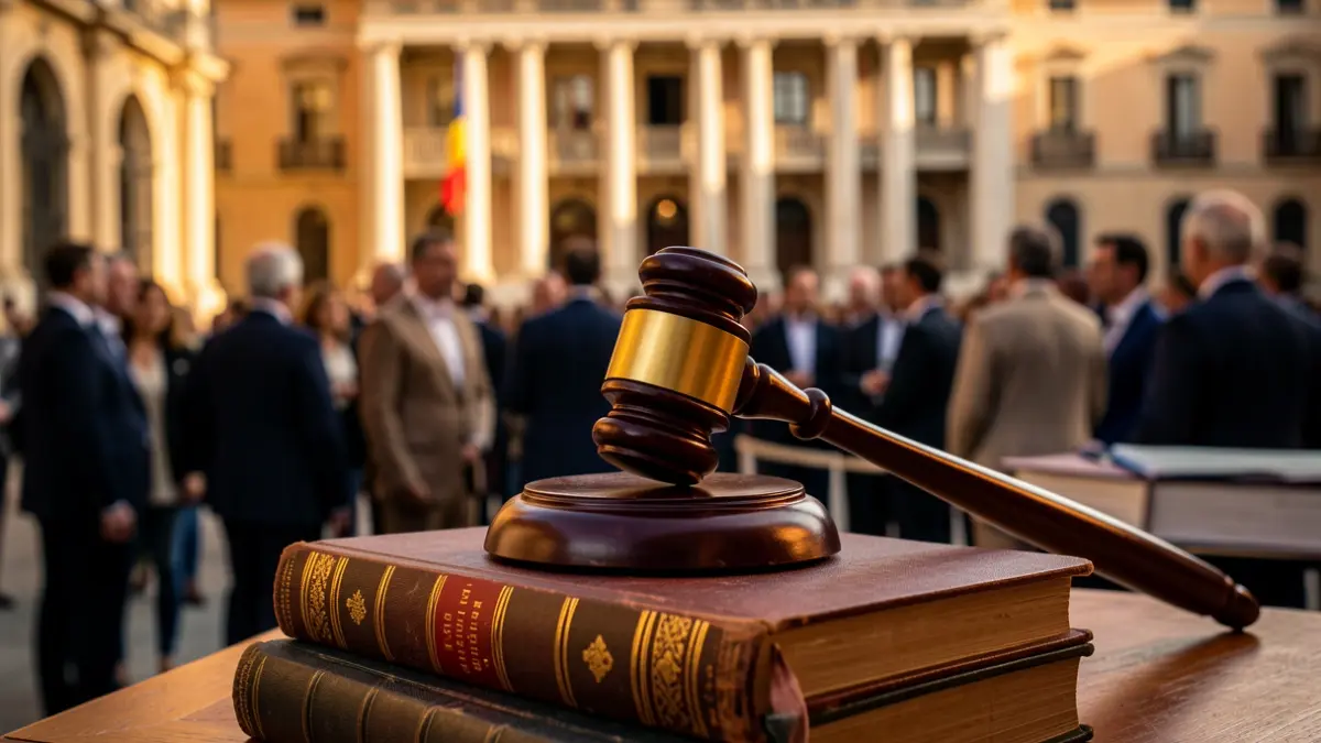 Generic image of a judge's gavel on law books.
