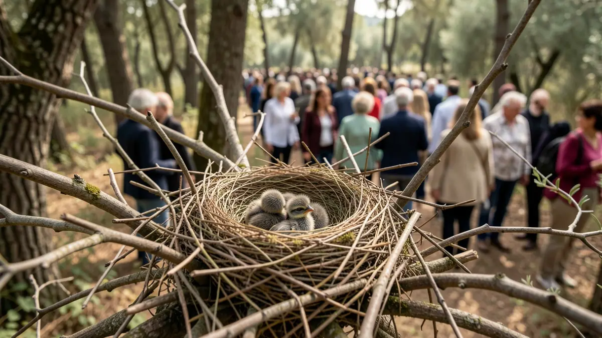 Imagen genérica de nidos de aves en un entorno natural.