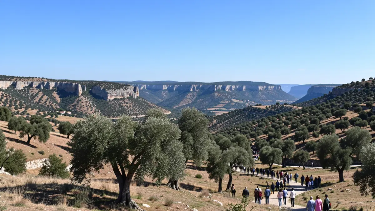 Paisaje natural de la Serranía de Ronda durante una ruta de senderismo.