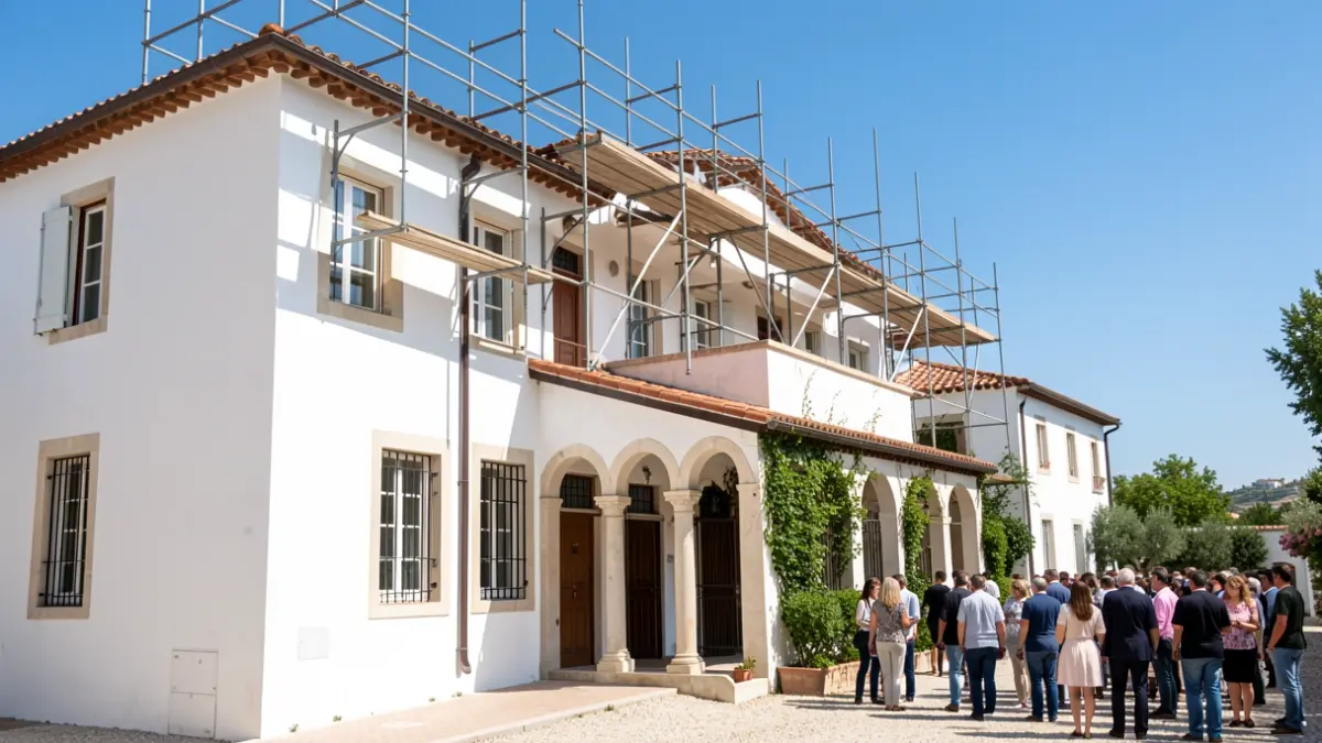 Image of the educational center facilities during the improvement works.