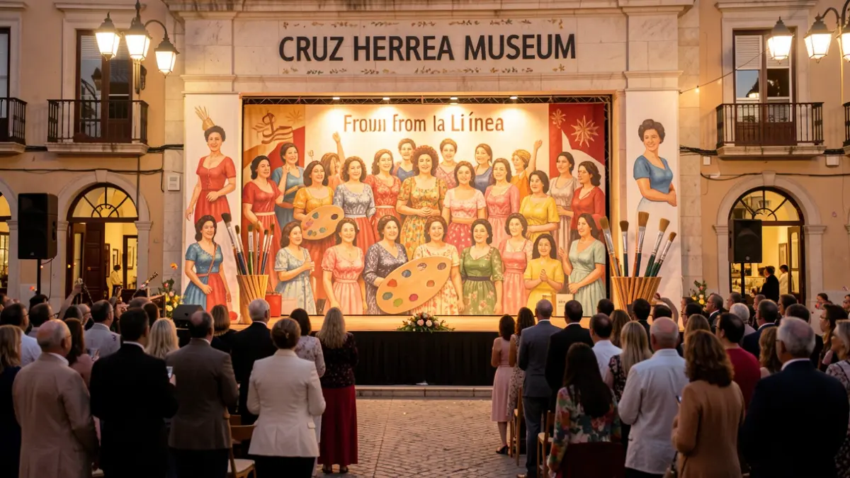 Stage inspired by the Cruz Herrera Museum for the festival inauguration.