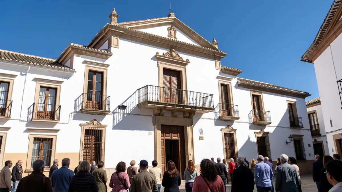 Fachada genérica de un ayuntamiento andaluz.